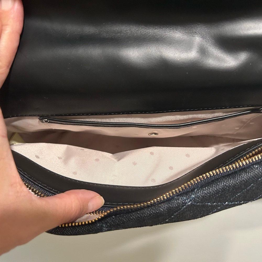 Rare hard to find Kate Spade Black Quilted Bag with Floral Sequins - Picture 5 of 16